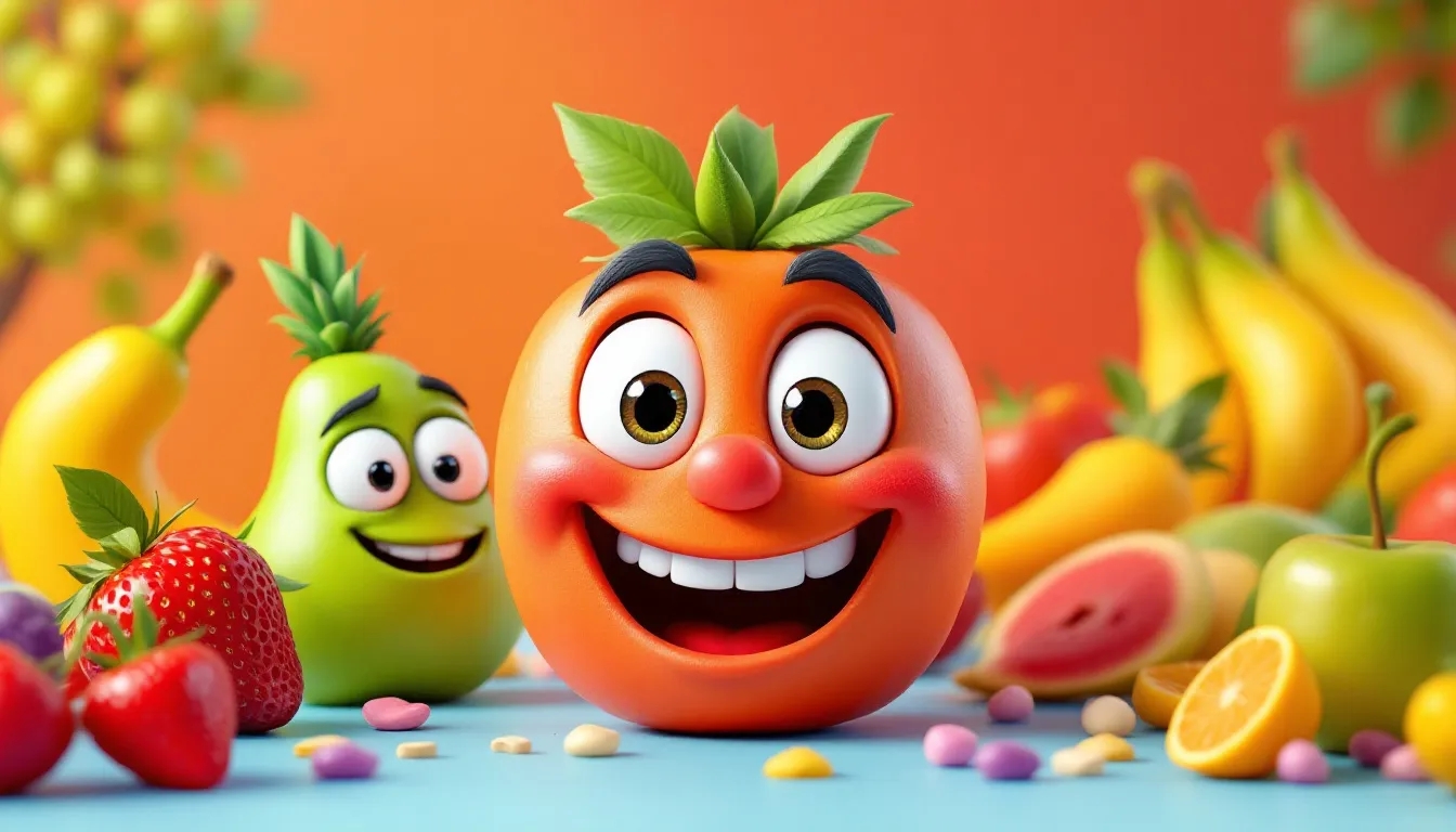 Counting Fruits with Funny Faces