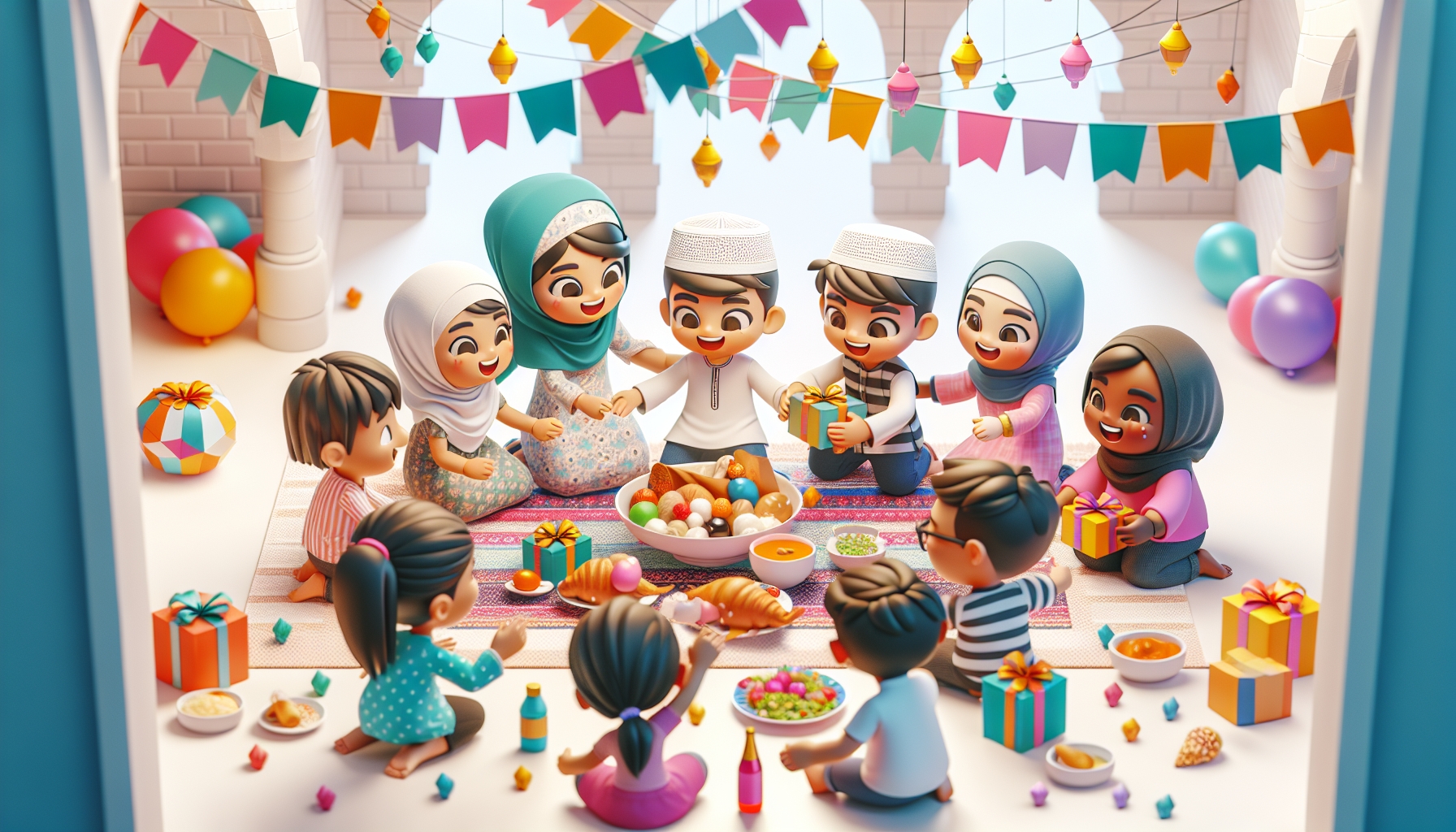 Eid Celebration Cartoon for Kids